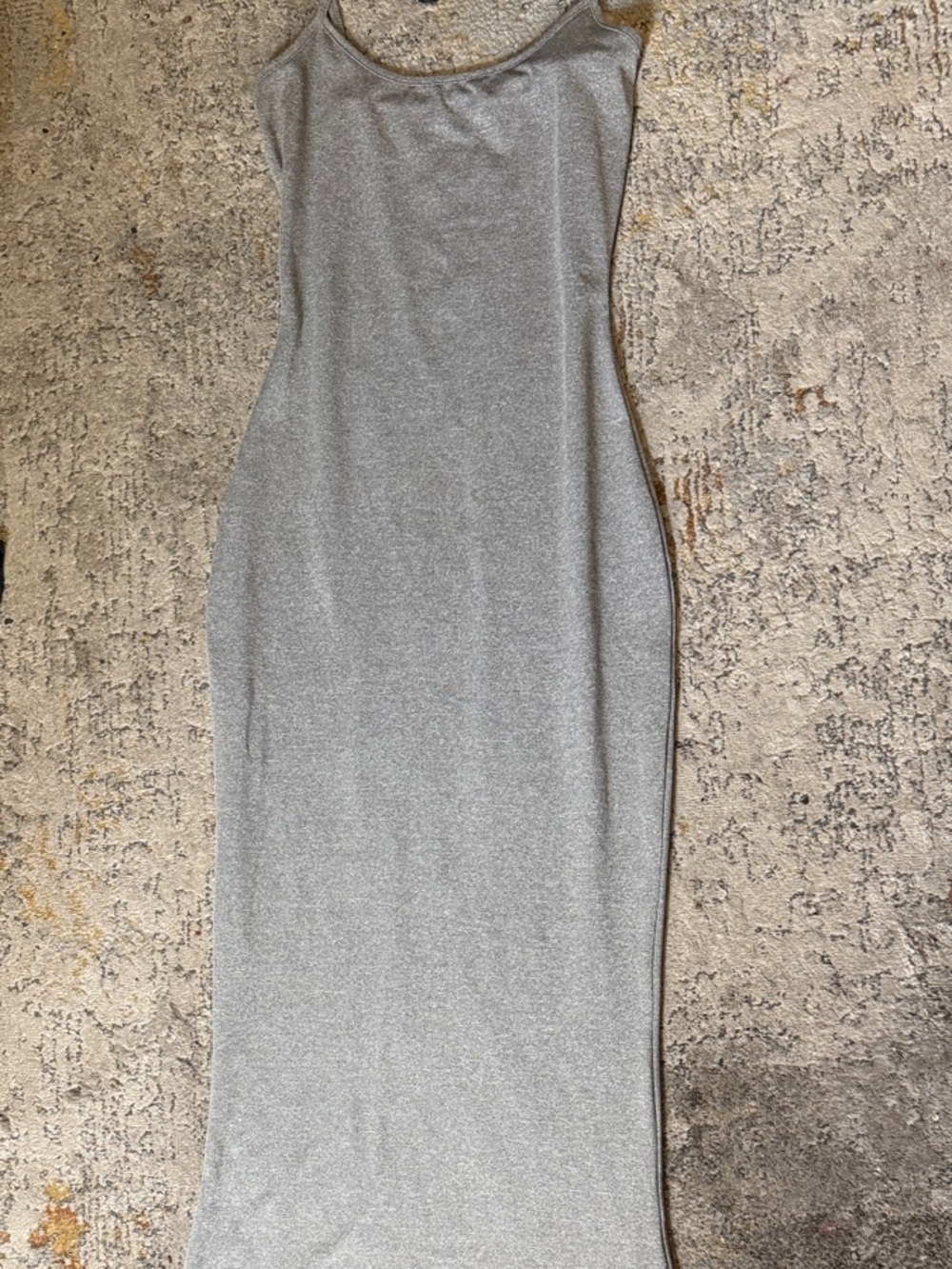 Silver Sleeveless Maxi Dress with Subtle Sheen